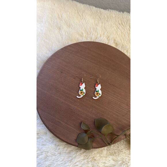Kittycat dangling earrings - Picture 2 of 3